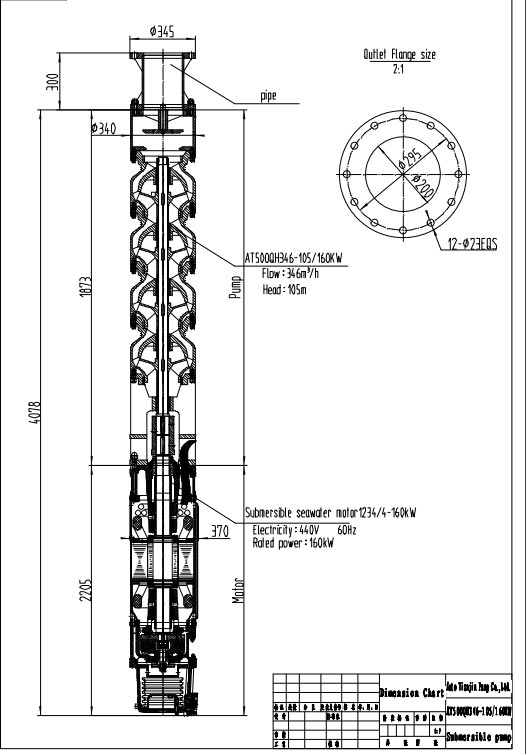 Bronze Submersible Seawater Pump
